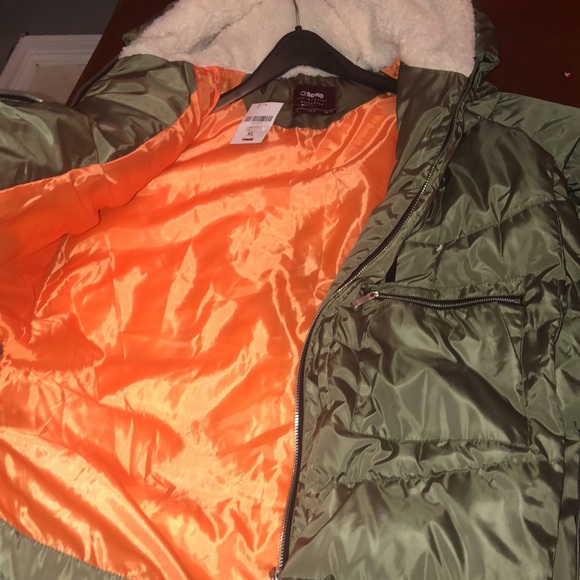 Forever21+Ci sono NWT  faux utility trim shearling parka puffer jacket size XL. - Picture 7 of 17